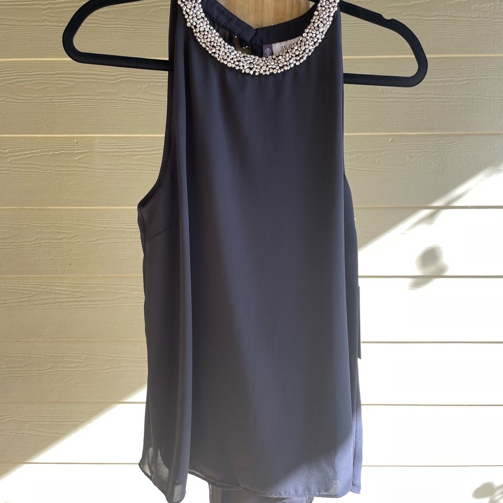 Jennifer Lopez Medium Black Tie  Top